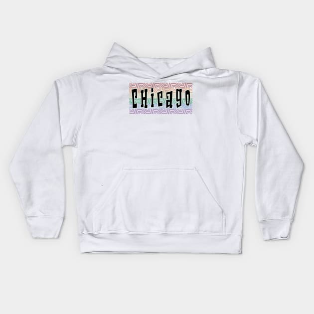 LGBTQ PATTERN AMERICA CHICAGO Kids Hoodie by Zodiac BeMac